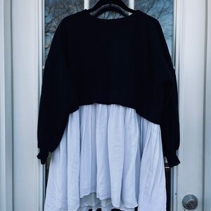 Altard State Black and White Layered Dress